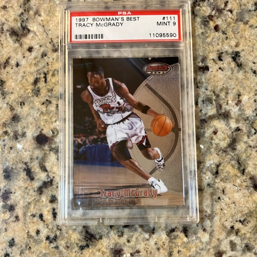 1997 Bowman’s Best Tracy McGrady RC #111 PSA Mint 9